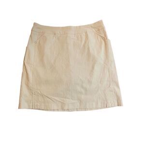 Coconut Row Palm Beach Elastic Waist White Skort With Pockets Size 8